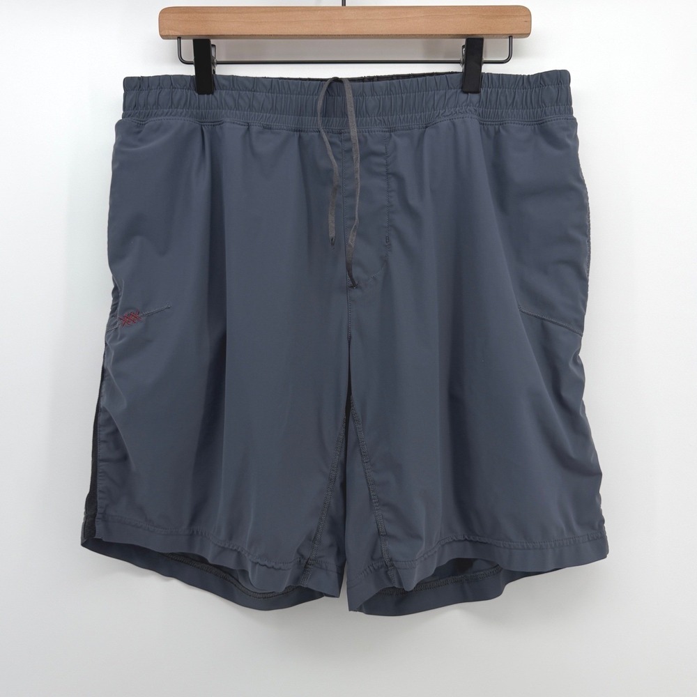 Rhone Mako Shorts Mens 32x8" Gray Lined Performance Stretch Drawstring Workout